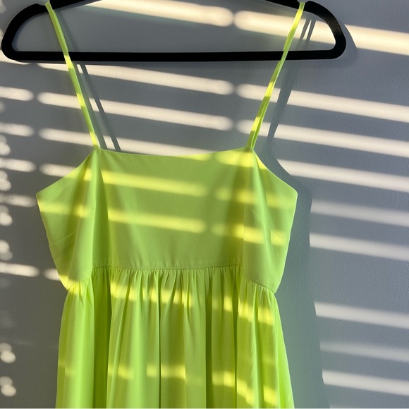 NWT Kleid For Her Neon Yellow High Low Midi Maxi Dress Asymmetrical Size XS - Picture 11 of 13